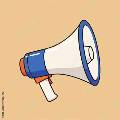Blue & White Megaphone