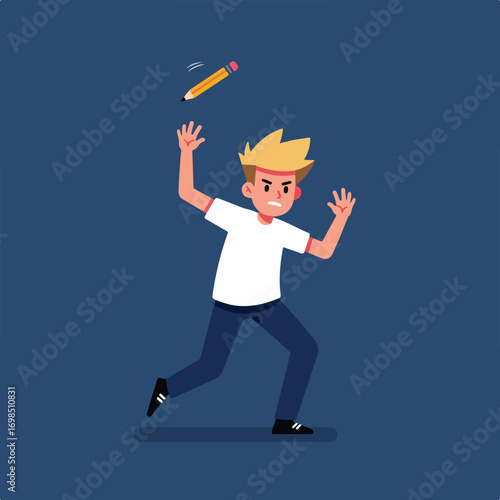 Tossing pencil