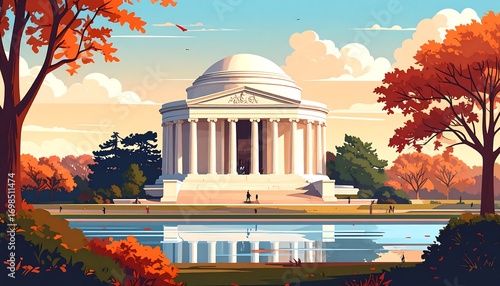Autumnal view of a national monument
