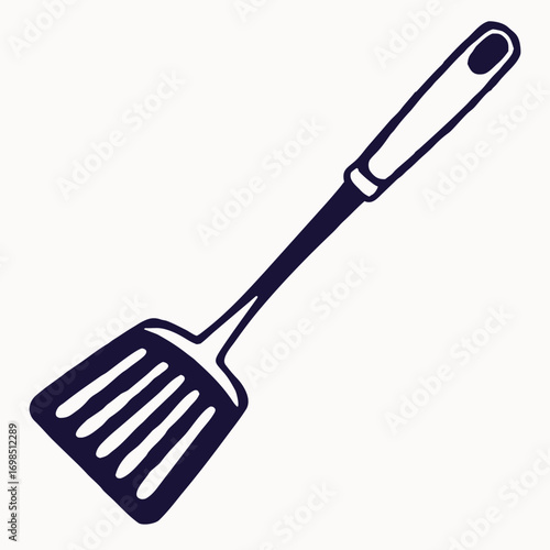 a simple illustration of a kitchen utensil spatula