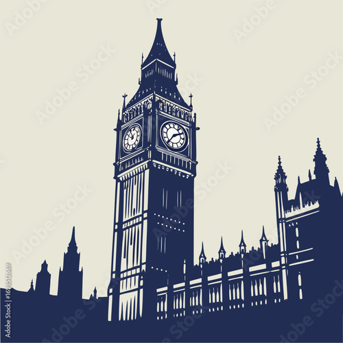 big ben clock tower stands tall over london skyline