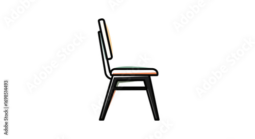 Isolated wooden vintage armchair perfect for a home interior design