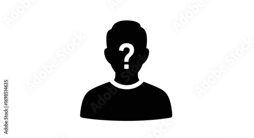 Black man in a business suit silhouette, a chess pawn vector symbol for a game or social media icon