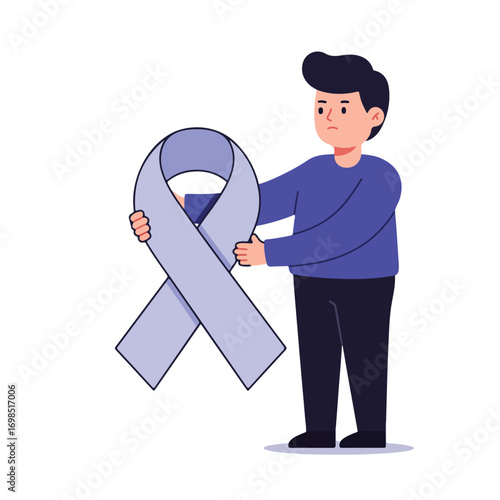 Support with ribbon