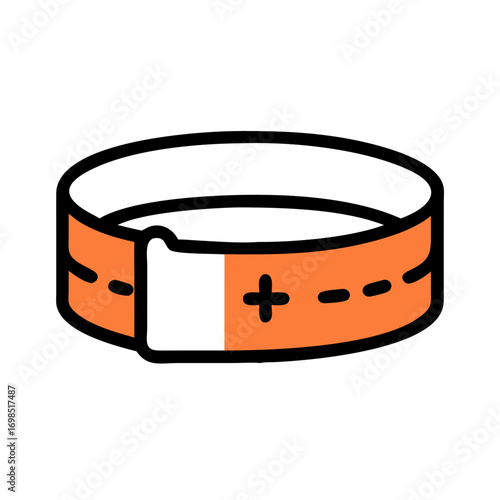Orange element on black background representing circuit or charging