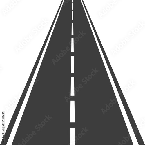 A simple image of an asphalt road with white markings