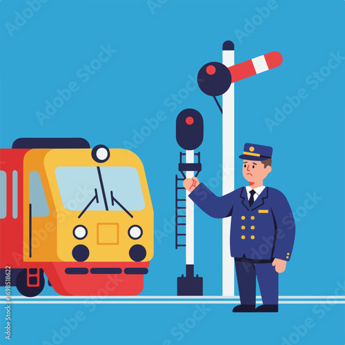 Train Conductor near Train
