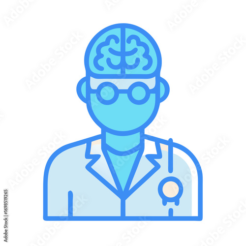 Stylized medical professional icon representing neurology or mental health