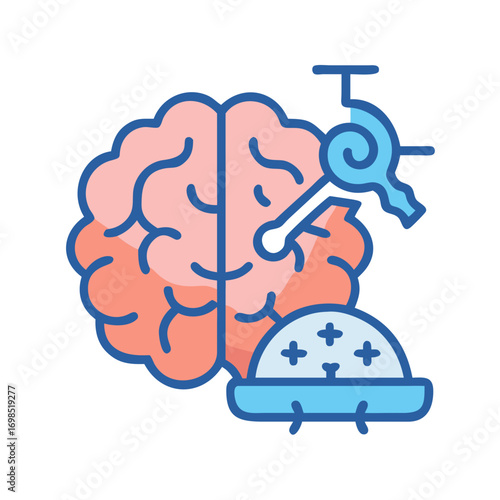 Creative brain activity design for problem solving stock illustration