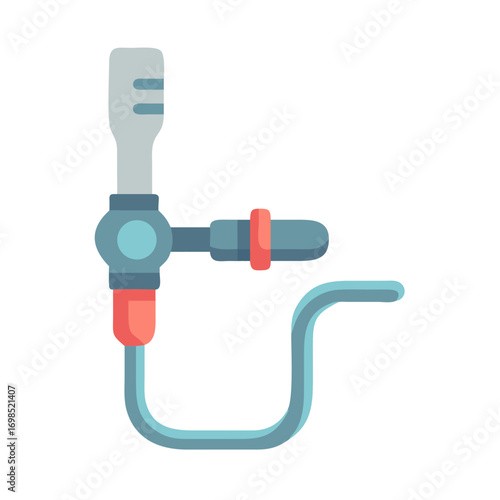 Flat vector icon illustration of dental irrigation system