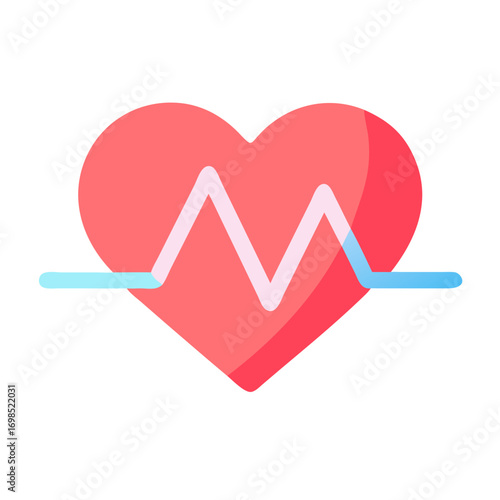 Heartbeat illustration with minimalist design against a black backdrop