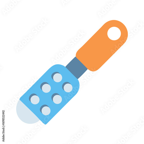 Modern foot file illustration on a black background