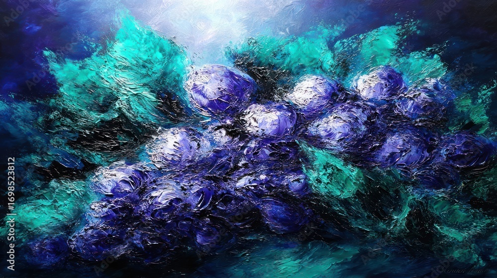 Obraz premium Abstract grapes painting