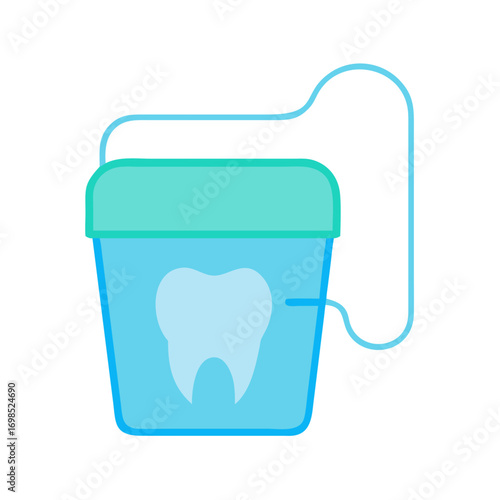 Dental floss container icon on a black background