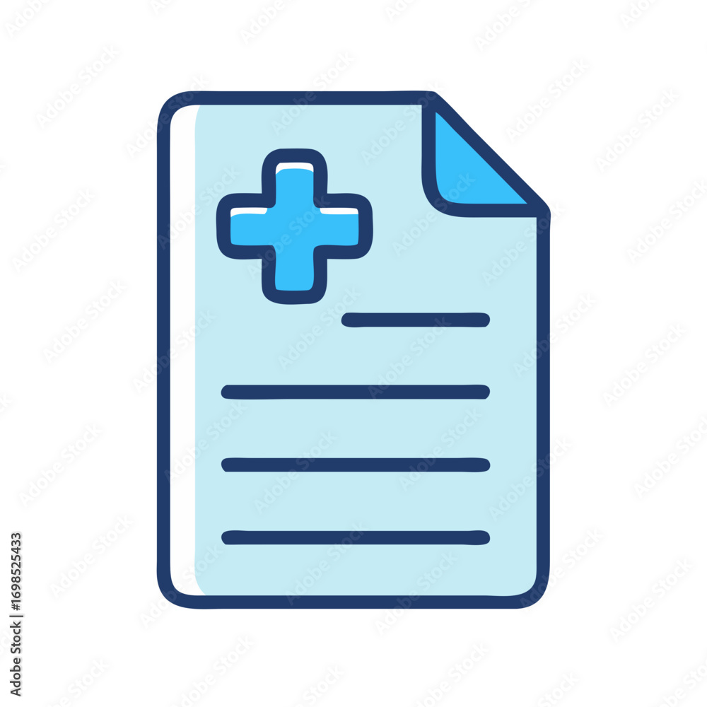 Fototapeta premium Medical form icon with rounded edges and soft colors