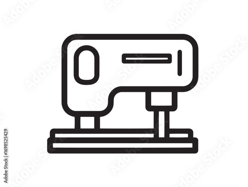 Clean band saw icon in stylish minimal vector illustration