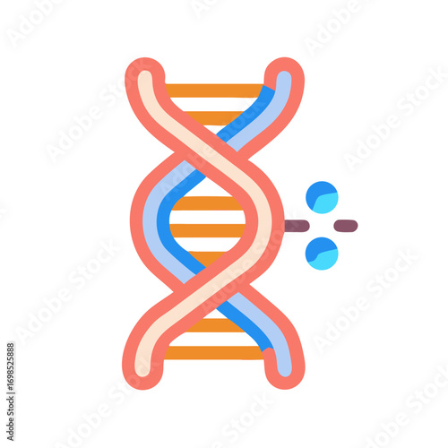 Stylized DNA strand representation for science related concepts
