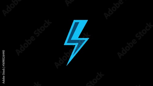 High voltage lightning bolt warning sign on 