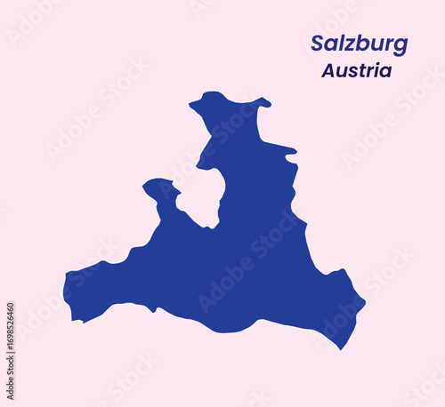 Map of Austria, Map of Austria states Vector Illustration, Burgenland, Carinthia, Lower Austria, Upper Austria, Salzburg, Styria, Tyrol (Tirol), Vorarlberg, Vienna.
