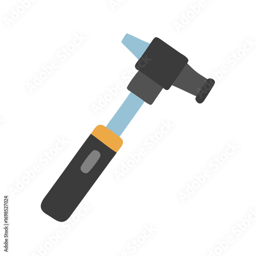 Vector medical otoscope illustration on a black background