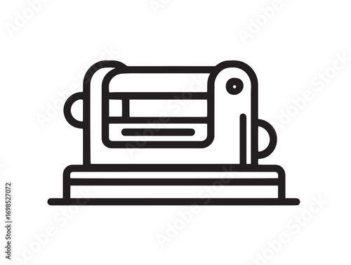Professional belt sander drawing with clean crisp vector detail