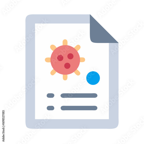 Medical test showing virus results on document illustration graphic