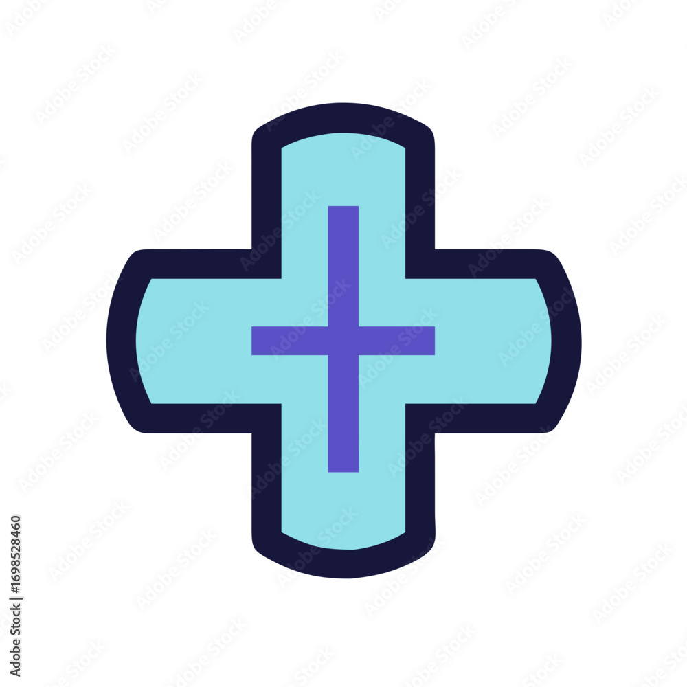 Fototapeta premium Medical cross icon simple vector symbol design element