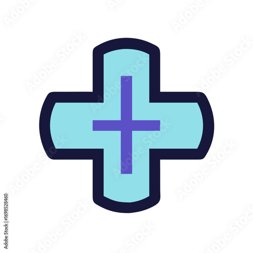 Medical cross icon simple vector symbol design element
