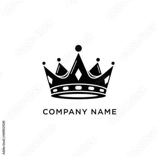 Black Crown Company Logo Design.