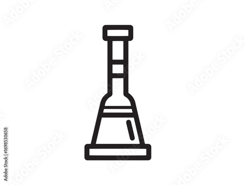 Clean bottle jack icon in elegant 2D vector artwork