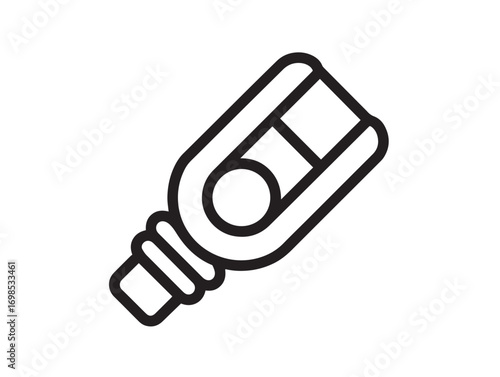 Elegant Electrical Cable Lug Icon in Simple Vector Drawing