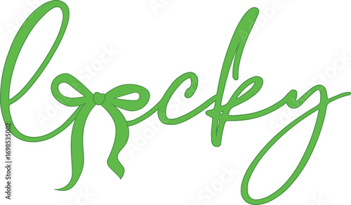 Lucky St Patricks Day Coquette T-shirt Design