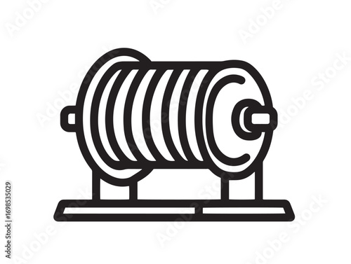 Cable Puller Icon in Modern Clean Minimal Line Illustration