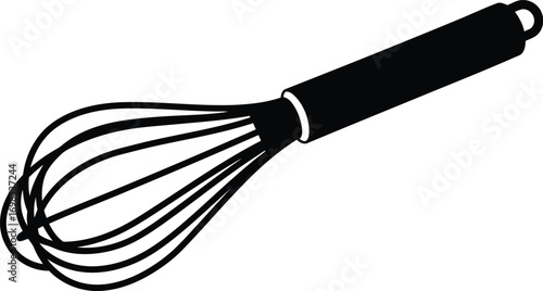 Whisk kitchen tool vector illustration scalable eps icon for culinary and baking designs