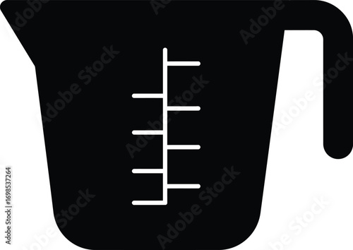 Scalable vector illustration of a measuring cup for kitchen and culinary applications
