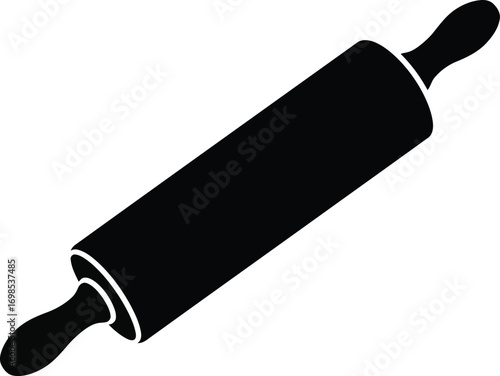 Vector illustration of a classic rolling pin kitchen tool scalable eps icon