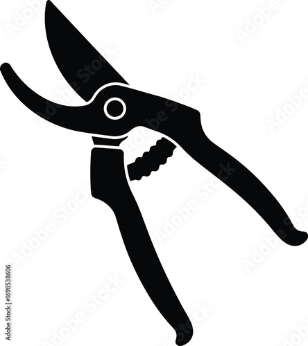 Vector illustration of garden secateurs pruning shears tool for clipping plants and branches