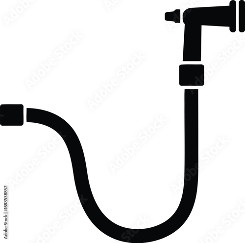 Vector illustration of a spray hose attachment for plumbing and cleaning applications