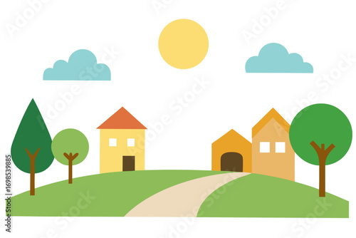 house and trees