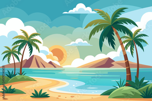 palm trees on the beach