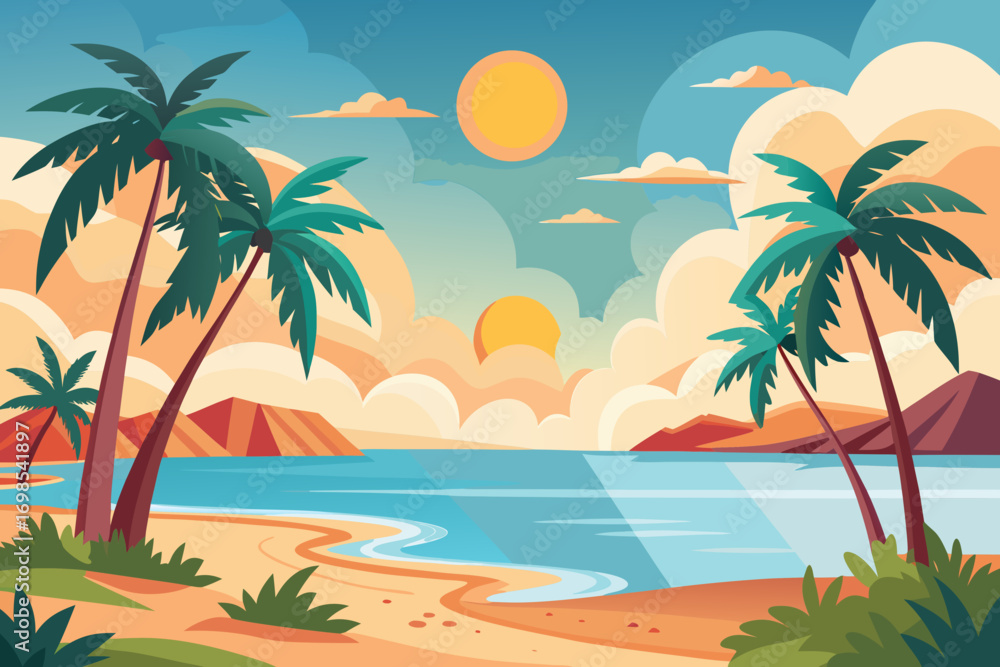Obraz premium tropical beach background