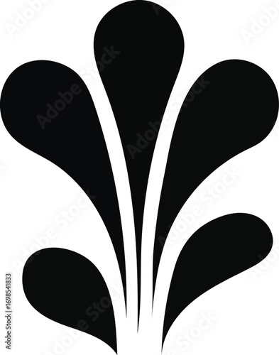black and white abstract flower