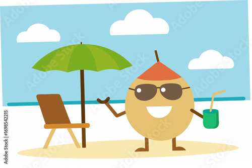 summer beach scene