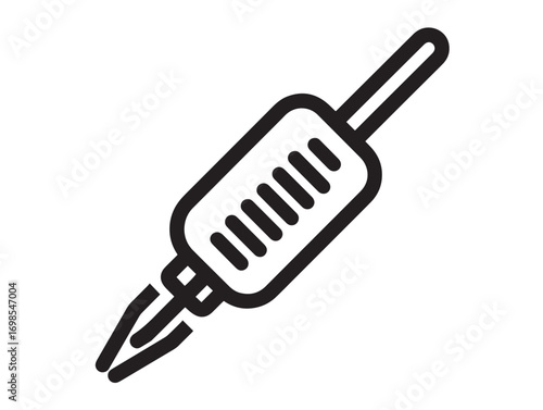 Electrical Circuit Tester Symbol in Professional Clean Vector Line Artwork