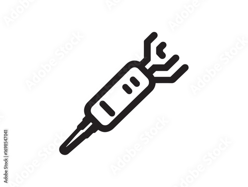 Precision Circuit Tester Illustration in Elegant Modern Black Vector Design