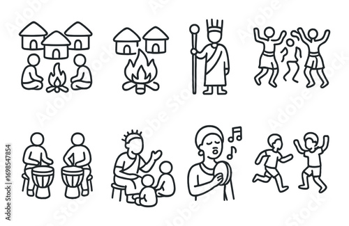 African tribal culture: community, dance, music, and heritage symbols