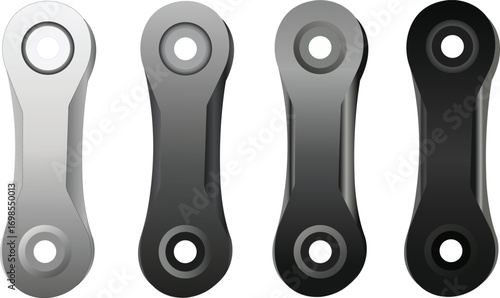 Metal Links Gradient Connecting Parts Engineering Components Precision Fabrication Strength Material Assembly Hardware