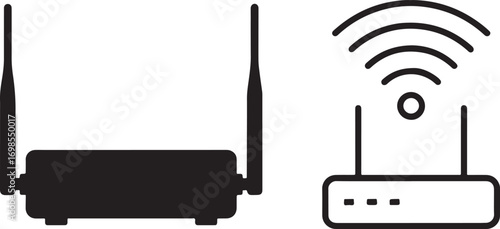 WiFi Router Wireless Internet Icon Set