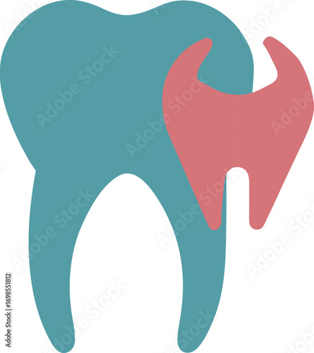 Icon of dental forceps holding a tooth, symbolizing tooth extraction,
