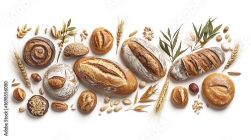 Assortment of breads and grains